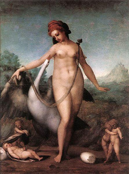 Jacopo Pontormo Leda and the Swan